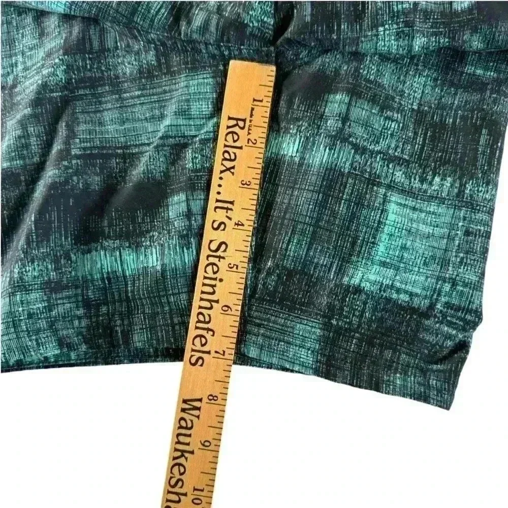 MARC ANTHONY MENS SWIM Trunks SHORTS  SIZE 36 Turquoise Blue Black
